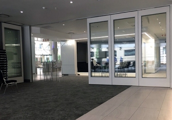 acoustic glass partition